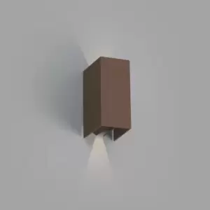 Image of Faro Blind - Outdoor LED Up Down Wall Lamp Rust Brown 6W 3000K IP54