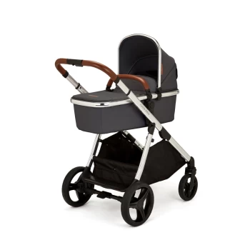 Image of Ickle Bubba Eclipse 2 In 1 Carrycot & Pushchair - Chrome / Graphite Grey / Tan