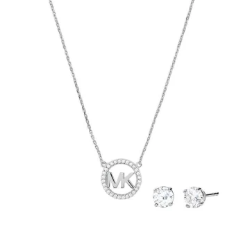 image of Michael Kors Logo Heart Set - Silver