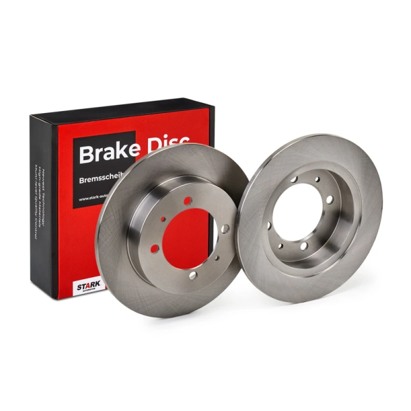Image of STARK SKMI-2022 Brake disc Rear Axle, solid, Cast Iron, Uncoated, Untreated, without bolts/screws Cast Iron Brake Disc (82)