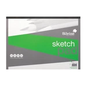 Image of Silvine A3 Popular Drawing Pad Acid Free Cartridge Paper 100gm2 50