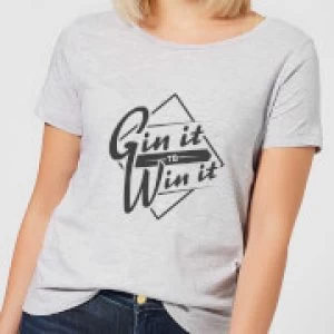 Image of Gin it to Win it Womens T-Shirt - Grey - 3XL
