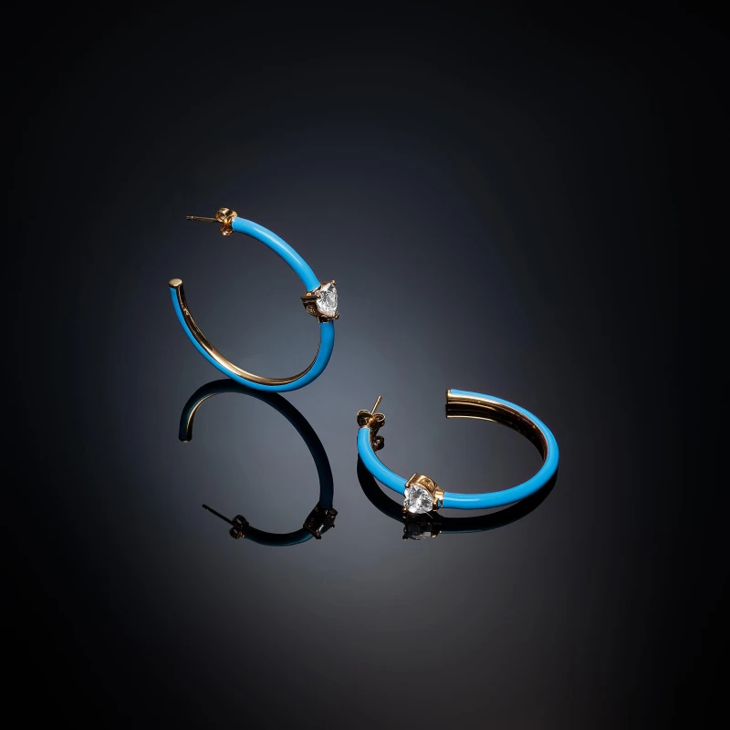 Image of Chiara Ferragni Womens Classic Hoop Earrings Multi female 40MM
