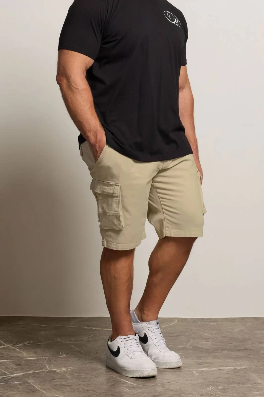 Image of BadRhino BadRhino Men Stretch Cargo Shorts in Stone Size: 44R Stone 44R Male 5059738085587