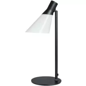 Image of Dyberg Larsen Gent Task Table Lamp Matt Black, Opal