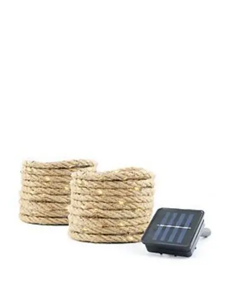 image of Streetwize Set Of 2 X 35Led 4M Solar Rope Lights One Colour UEFPL Unisex