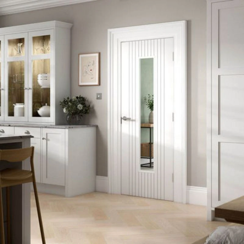 Image of JB Kind Doors Aria White Glazed Internal Laminate Door