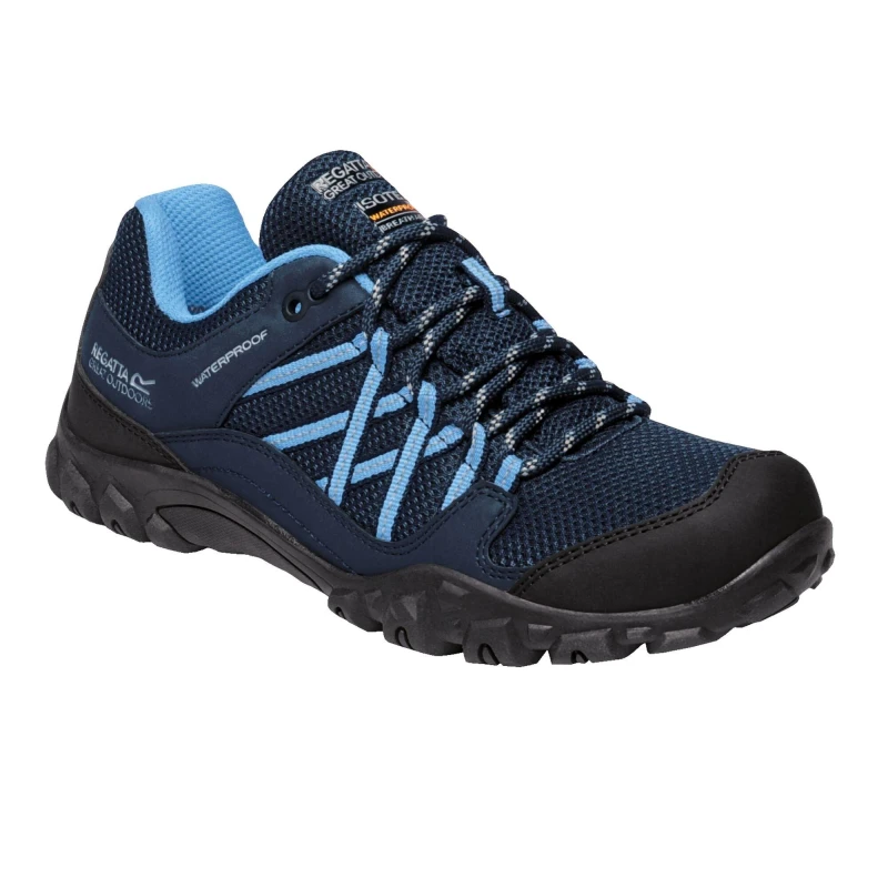 Image of Regatta Lady Edgepoint III Waterproof Walking Shoe - Blue Blue 7