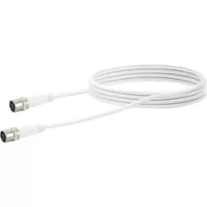 image of Schwaiger Antennas, SAT Cable [1x F quick connector - 1x F quick connector] 3m 10 dB fourfold shielding White