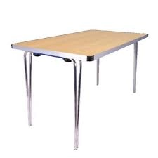 Image of Jemini Aluminium Folding Table Rectangular Beech W1520xD685xH698mm KF7