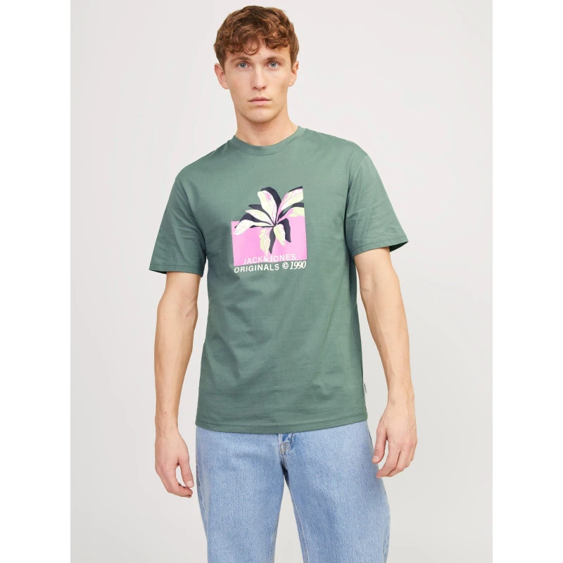 Image of Jack and Jones Printed Graphic T-Shirt Mens - Green Green XS