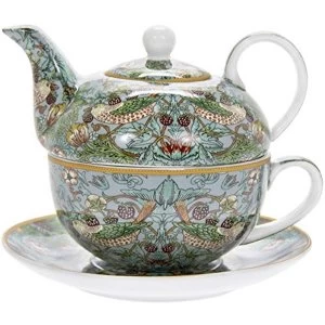 image of Strawberry Thief Teal Tea For One By Lesser & Pavey