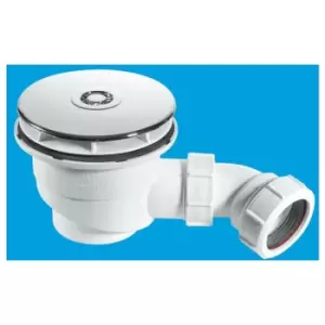 image of 90mm Shower Trap - Chrome Plated Plastic Flange - Mcalpine