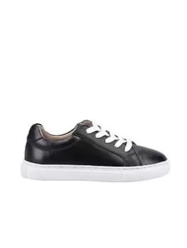 Image of Hush Puppies Mini Colton Trainers - Black, Size 2 Older