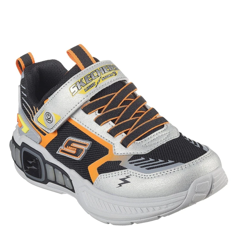 Image of Skechers Light Storm 3 Low-Top Trainers Unisex Kids Silver Black unisex C10 (27.5)