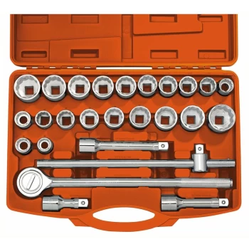 image of Socket Set, 3/4' Sq. Dr. Combined MM/AF, Orange (26 Piece) [04502] - Draper