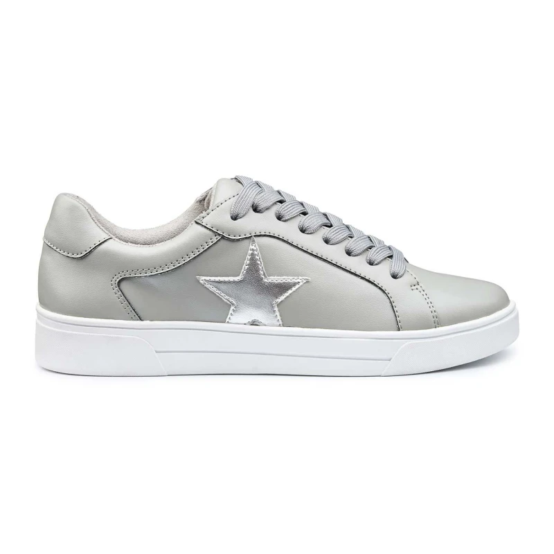 Image of Hotter Womens 'Star' Trainers in Light Grey Size: 4.5 Light Grey Female 4.5