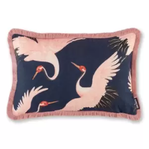 Image of Oriental Birds Filled Cushion 40x60cm