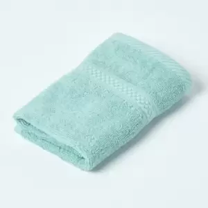 HOMESCAPES Turkish Cotton Face Cloth, Sea Green - Sea Green