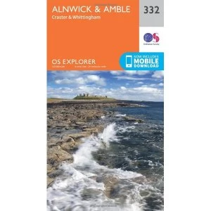 image of Alnwick and Amble, Craster and Whittingham by Ordnance Survey (Sheet map, folded, 2015)