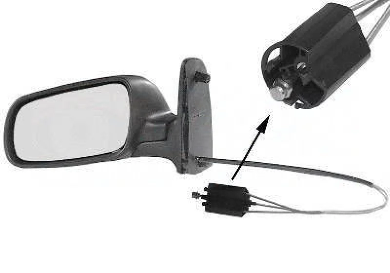 Image of VAN WEZEL 5878804 Wing mirror * HAGUS * Right, Control: cable pull Outside Mirror (50)