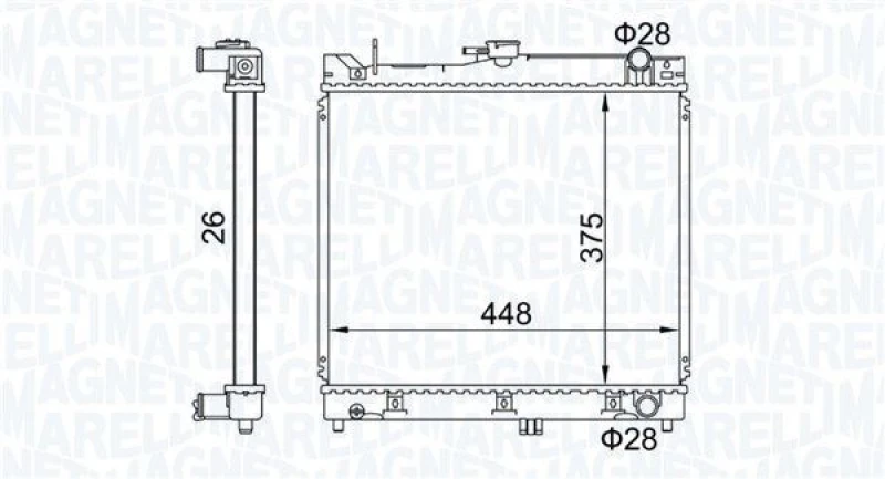 Image of MAGNETI MARELLI Engine radiator MAGNETI MARELLI 350213192700