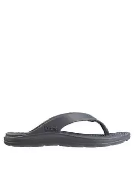 image of TOTES Mens Solbounce Toe Post Sandal - Grey, Size 10, Men