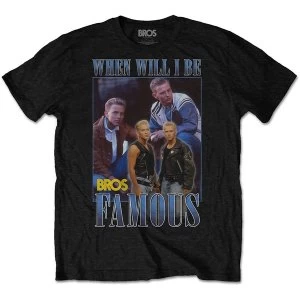 Image of Bros - Famous Homage Unisex Large T-Shirt - Black