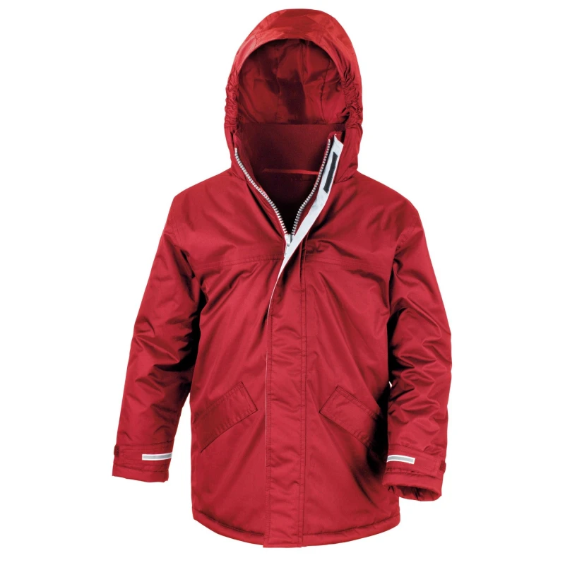 Image of Result Core Winter Parka in Red Size: 3-4 Years Red Unisex 3-4 Years