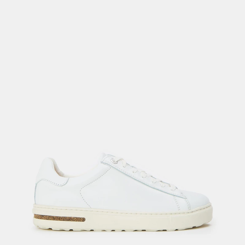 Image of Birkenstock Bend Low Slim Fit Leather Cupsole Trainers - UK 5.5 White Trainers female 1017724 5.5