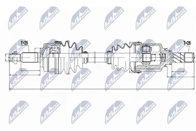 Image of NTY Drive shaft NTY NPW-RE-049