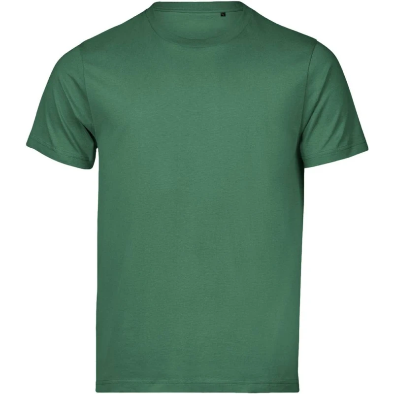 Image of TEE JAYS Mens Unlabeled Luxury T-Shirt in Dark Green Size: XS Dark Green Male XS