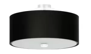 Image of Skala Cylindrical Flush Light Black 30cm E27