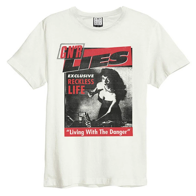 Image of Amplified Amplified Men Lies Guns N Roses T-Shirt in White Size: X-Small White XS Male 5059699794368