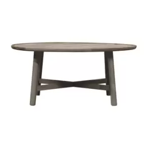 image of Gallery Interiors Kingham Round Coffee Table in Grey