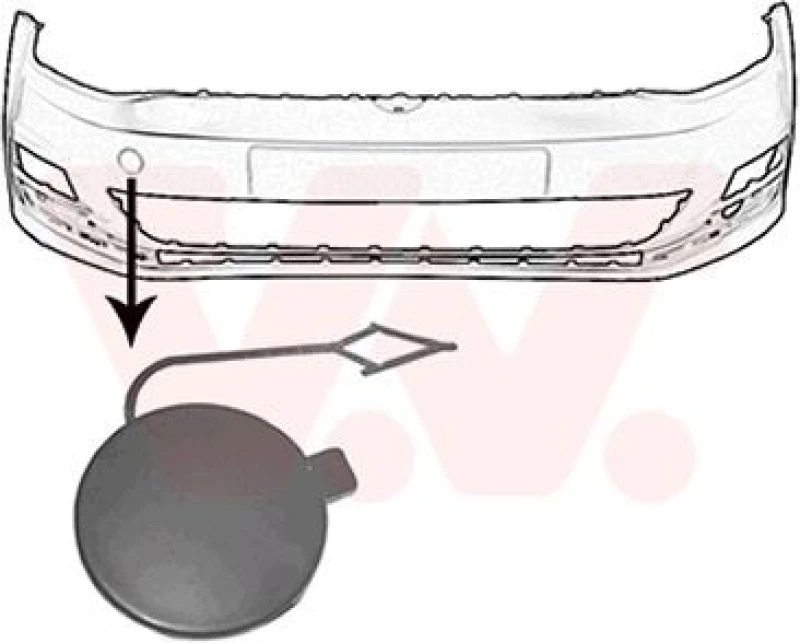 Image of VAN WEZEL Tow hook cover VAN WEZEL 5766587