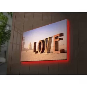 Image of 4570DACTBURN-010 Multicolor Decorative LED Lighted Canvas Painting