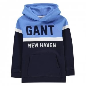Image of Gant 3 Colour Hooded Sweatshirt - Pacific Blue445