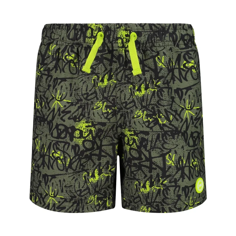 Image of Kids' printed swim shorts CMP Vert Male 3 ans