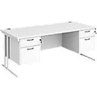 image of Dams International Desk MC18P22WHWH 1,800 x 800 x 725 mm