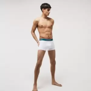 Image of Lacoste Pack Of 3 Casual Black Trunks Size 4 - M White