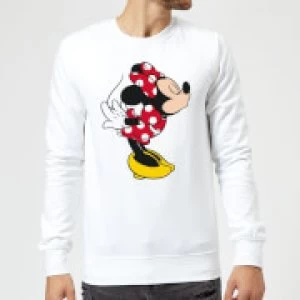 Image of Disney Mickey Mouse Minnie Split Kiss Sweatshirt - White - XXL