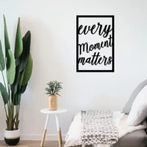 Image of Every Moment Matters Black Decorative Metal Wall Accessory