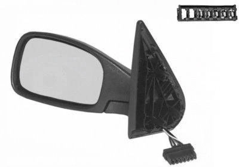 Image of VAN WEZEL 4036807 Wing mirror * HAGUS * Left, Heatable Outside Mirror (50)
