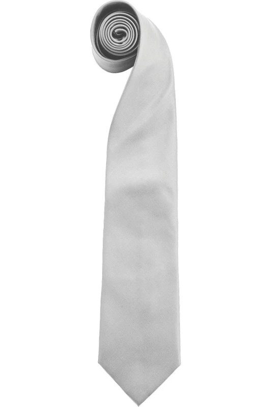 Image of Premier Premier Men “ColoursPlain Fashion Business Tie Pack of 2 in Silver Silver One Size Male 5059269153502