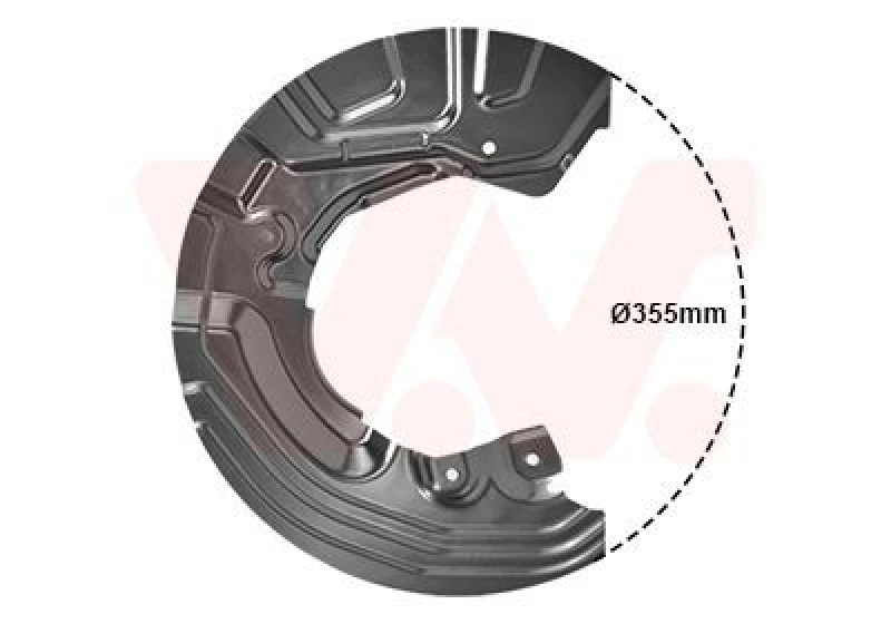 Image of VAN WEZEL Brake disc backing plate VAN WEZEL 0628371