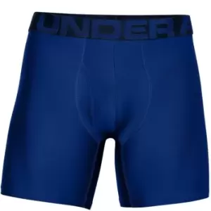 Image of Under Armour 2 Pack 6" Tech Boxers Mens - Blue