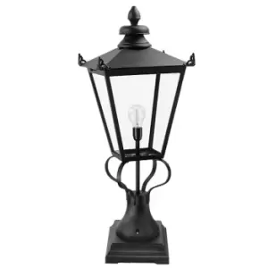 Image of IP23 1 Bulb Wall Ground Pedestal Black LED E27 200W