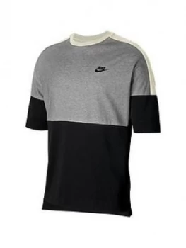 Image of Nike Short Sleeve Jersey Top - Grey/White