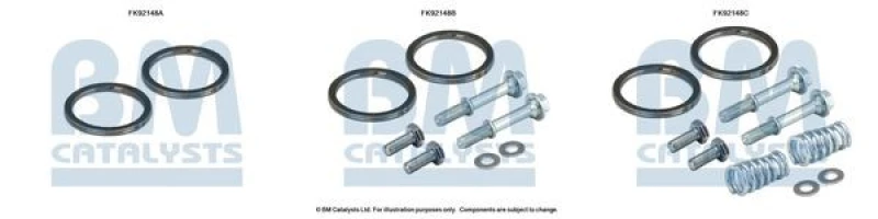 Image of BM CATALYSTS Mounting Kit, catalytic converter BM CATALYSTS FK92148